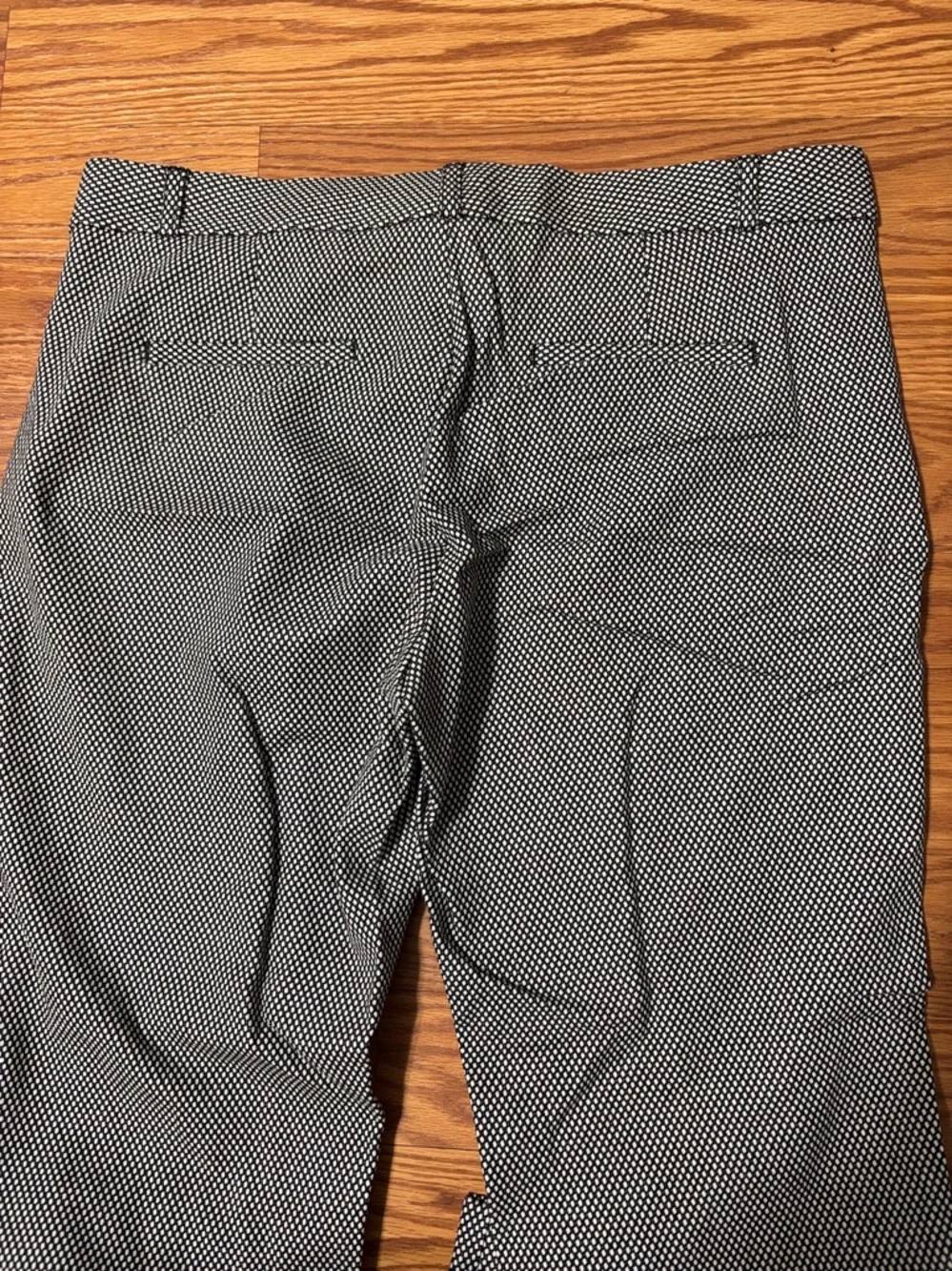Banana Republic Black White Straight Leg Dress Pants